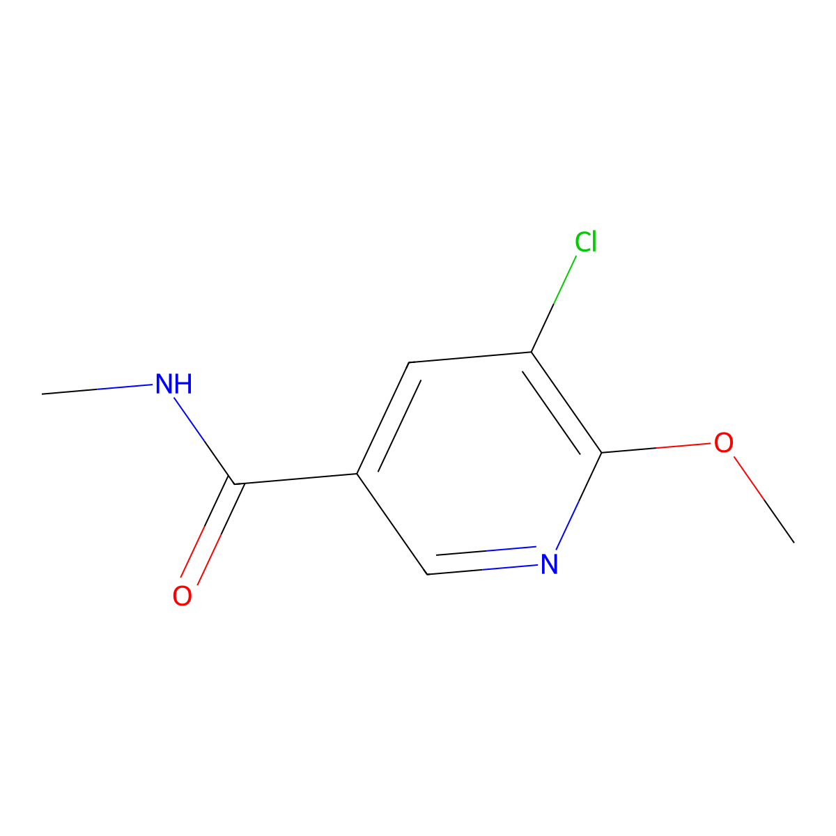 5-chloro-6-methoxy-N-methylnicotinamide molecular structure, CAS 1878087-69-4