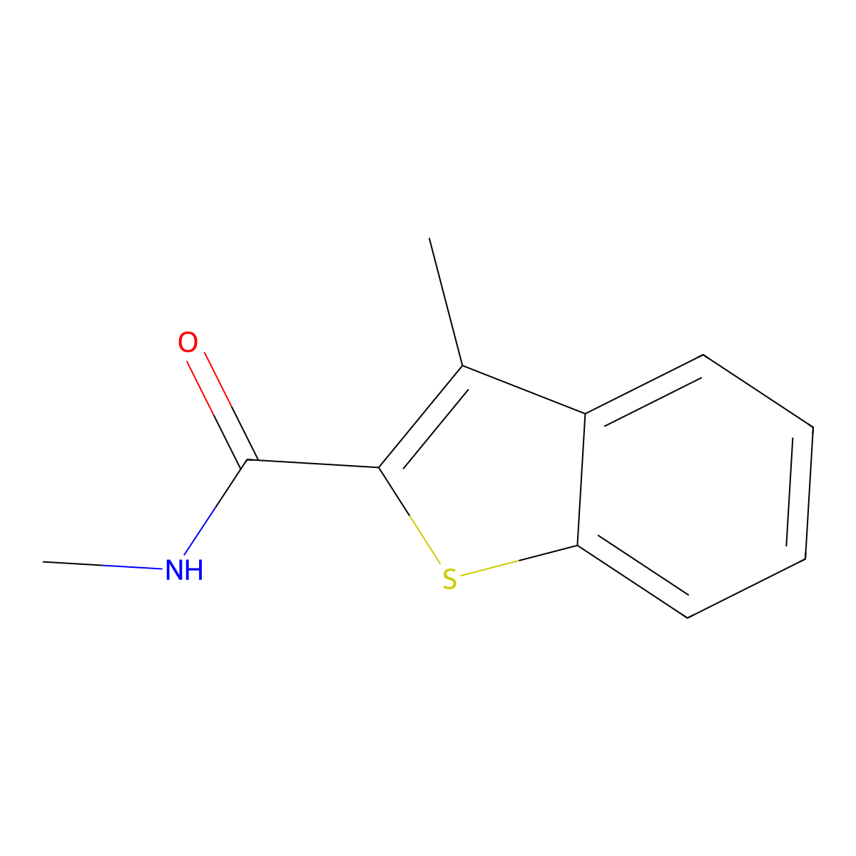 N,3-dimethyl-1-benzothiophene-2-carboxamide molecular structure, CAS 18781-48-1