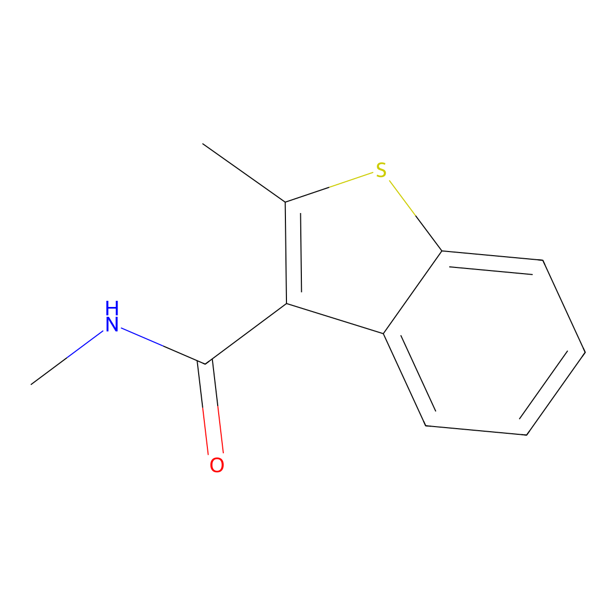 N,2-dimethyl-1-benzothiophene-3-carboxamide molecular structure, CAS 18781-49-2
