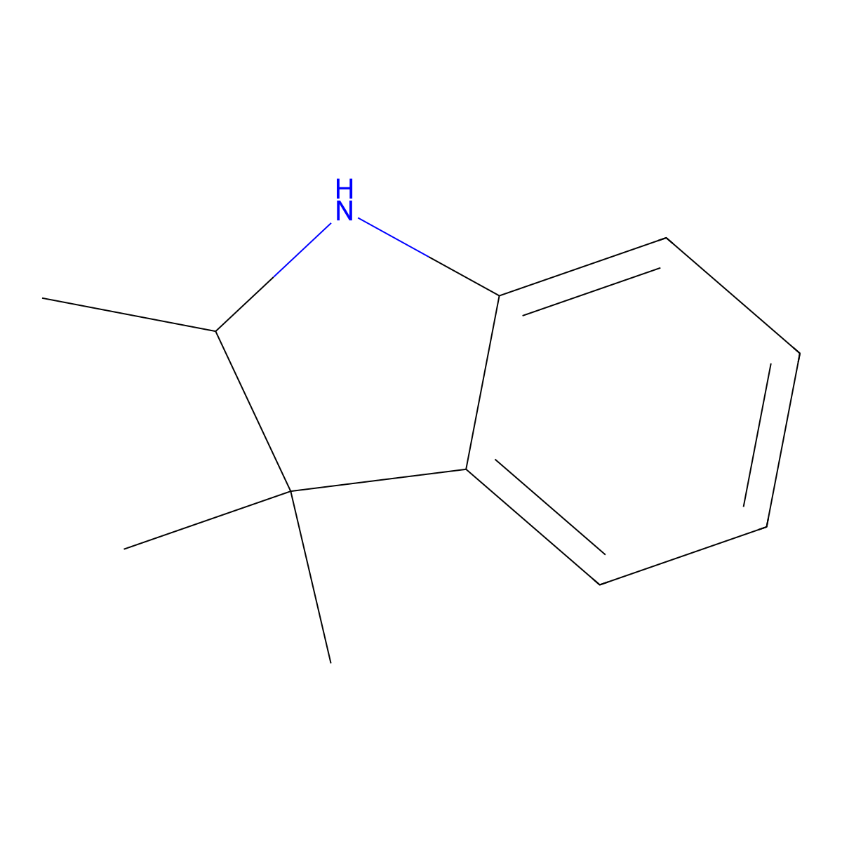 2,3,3-Trimethylindoline molecular structure, CAS 18781-58-3