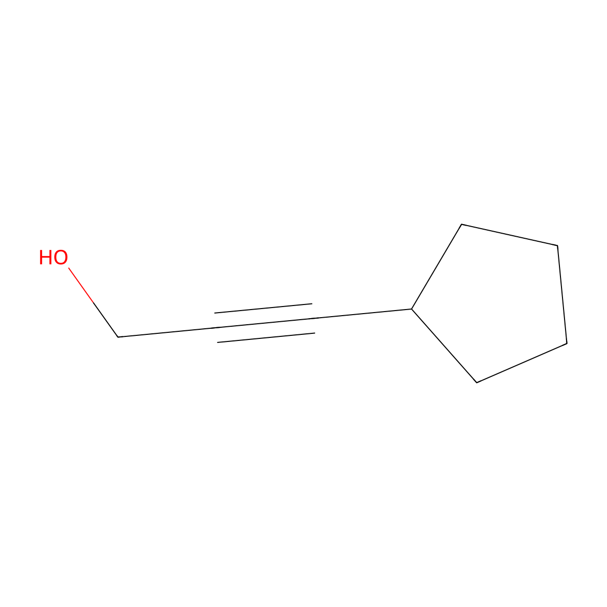 3-Cyclopentylprop-2-yn-1-ol molecular structure, CAS 187810-58-8