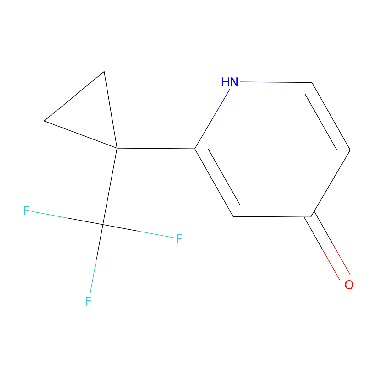 2-(1-(Trifluoromethyl)cyclopropyl)pyridin-4-ol molecular structure, CAS 1878167-05-5