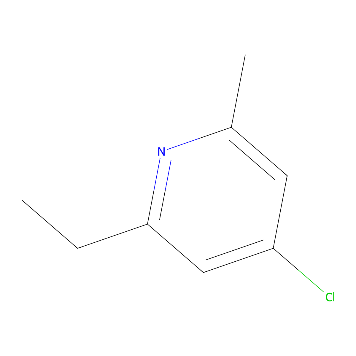 4-Chloro-2-ethyl-6-methylpyridine molecular structure, CAS 1878168-78-5