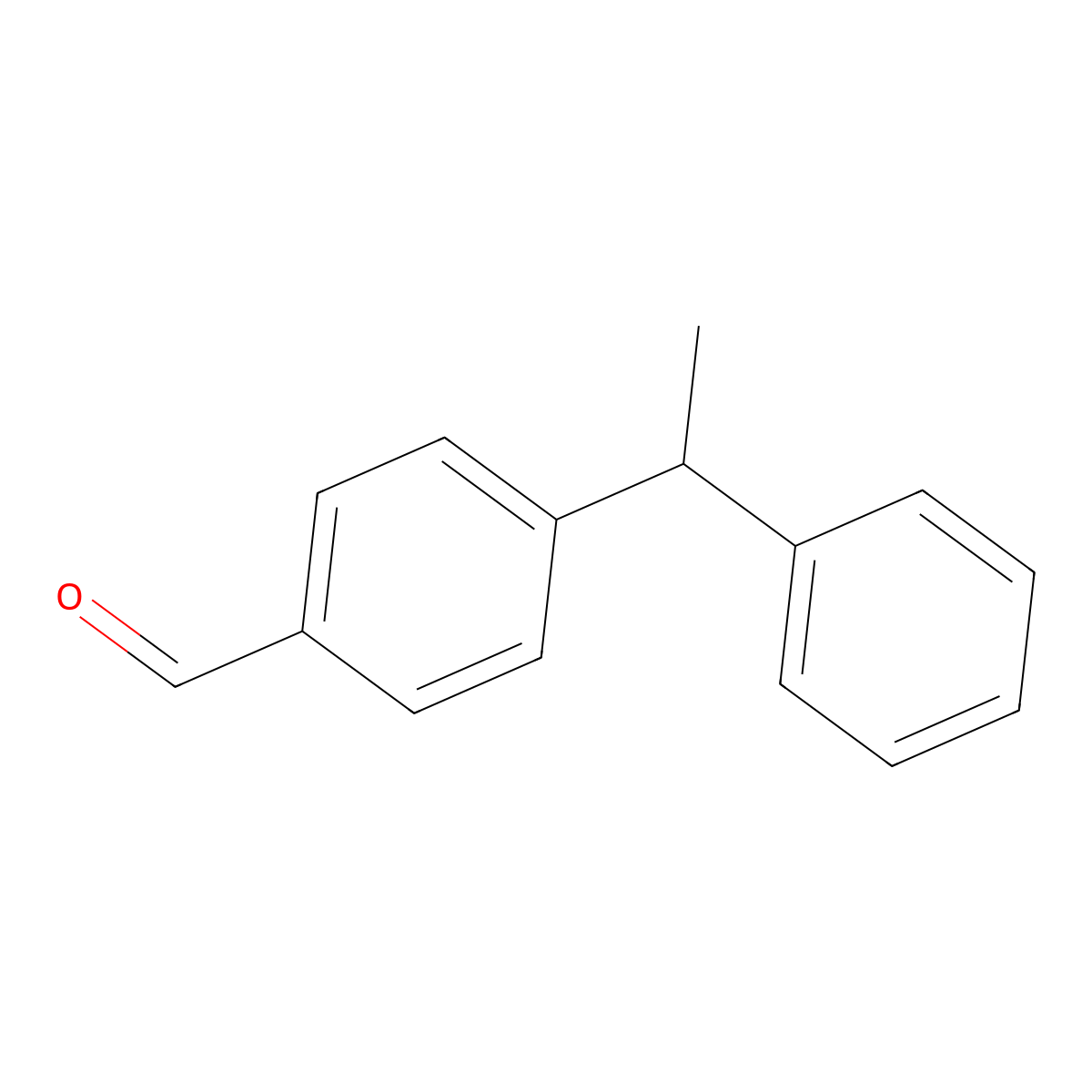 4-(1-Phenylethyl)benzaldehyde molecular structure, CAS 1878179-97-5