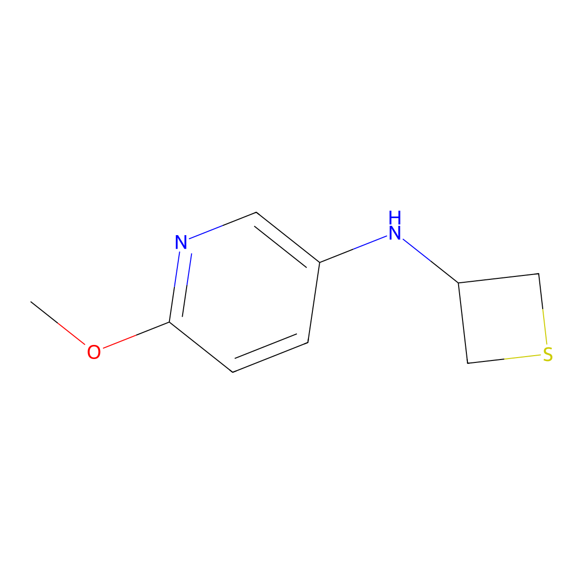 6-Methoxy-N-(thietan-3-yl)pyridin-3-amine molecular structure, CAS 1878182-99-0