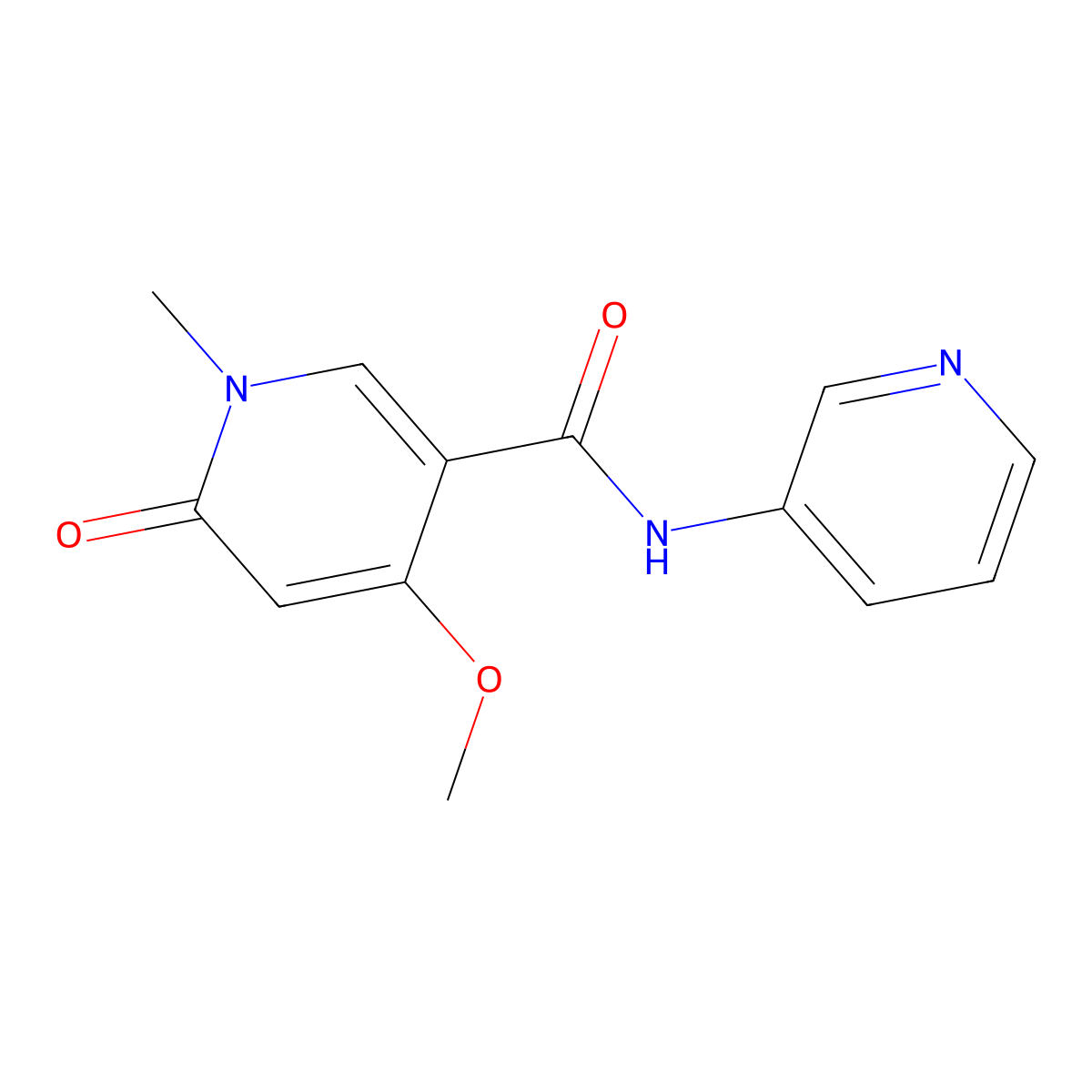 4-methoxy-1-methyl-6-oxo-N-(pyridin-3-yl)-1,6-dihydropyridine-3-carboxamide molecular structure, CAS 1878190-27-2
