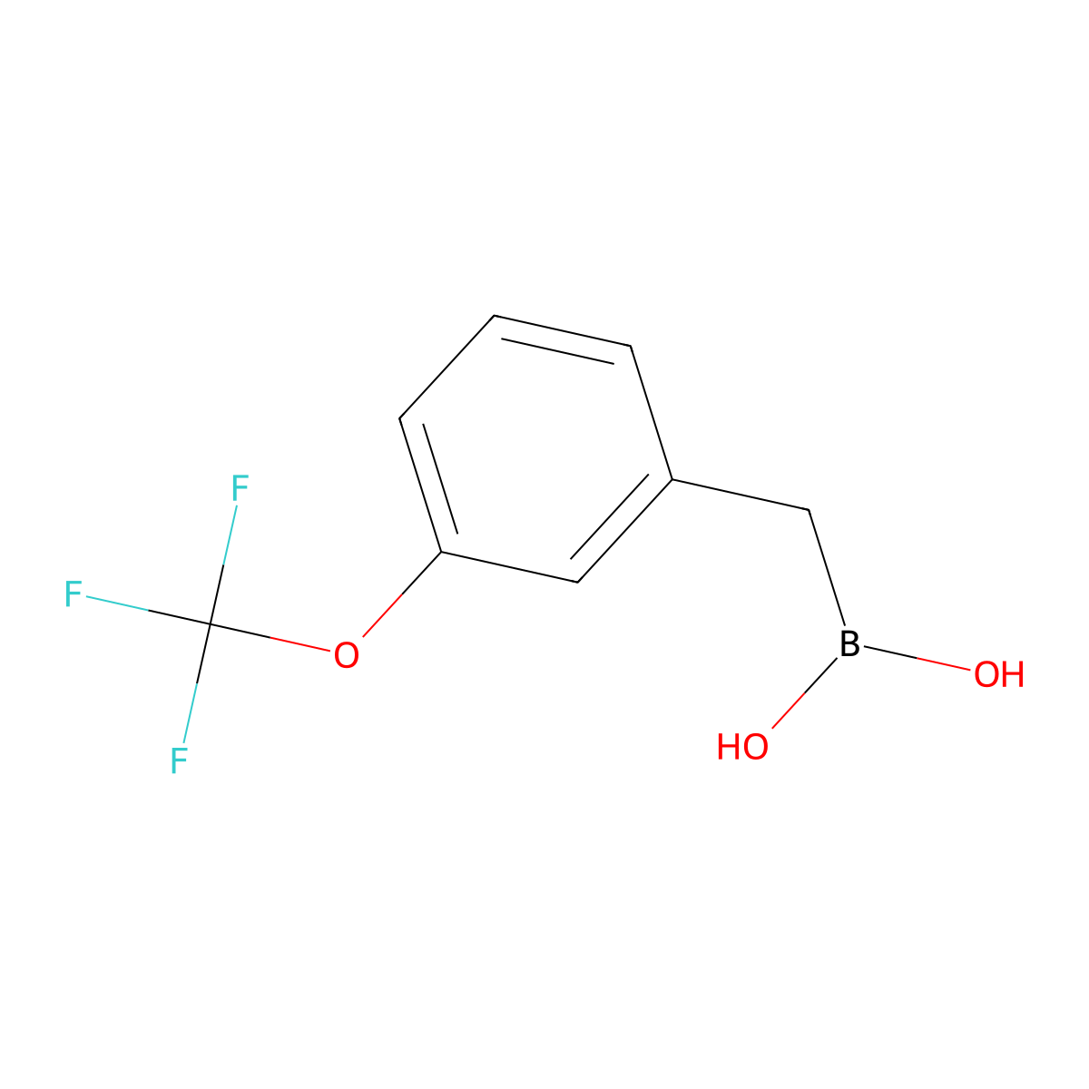 {[3-(Trifluoromethoxy)phenyl]methyl}boronic acid molecular structure, CAS 1878199-46-2