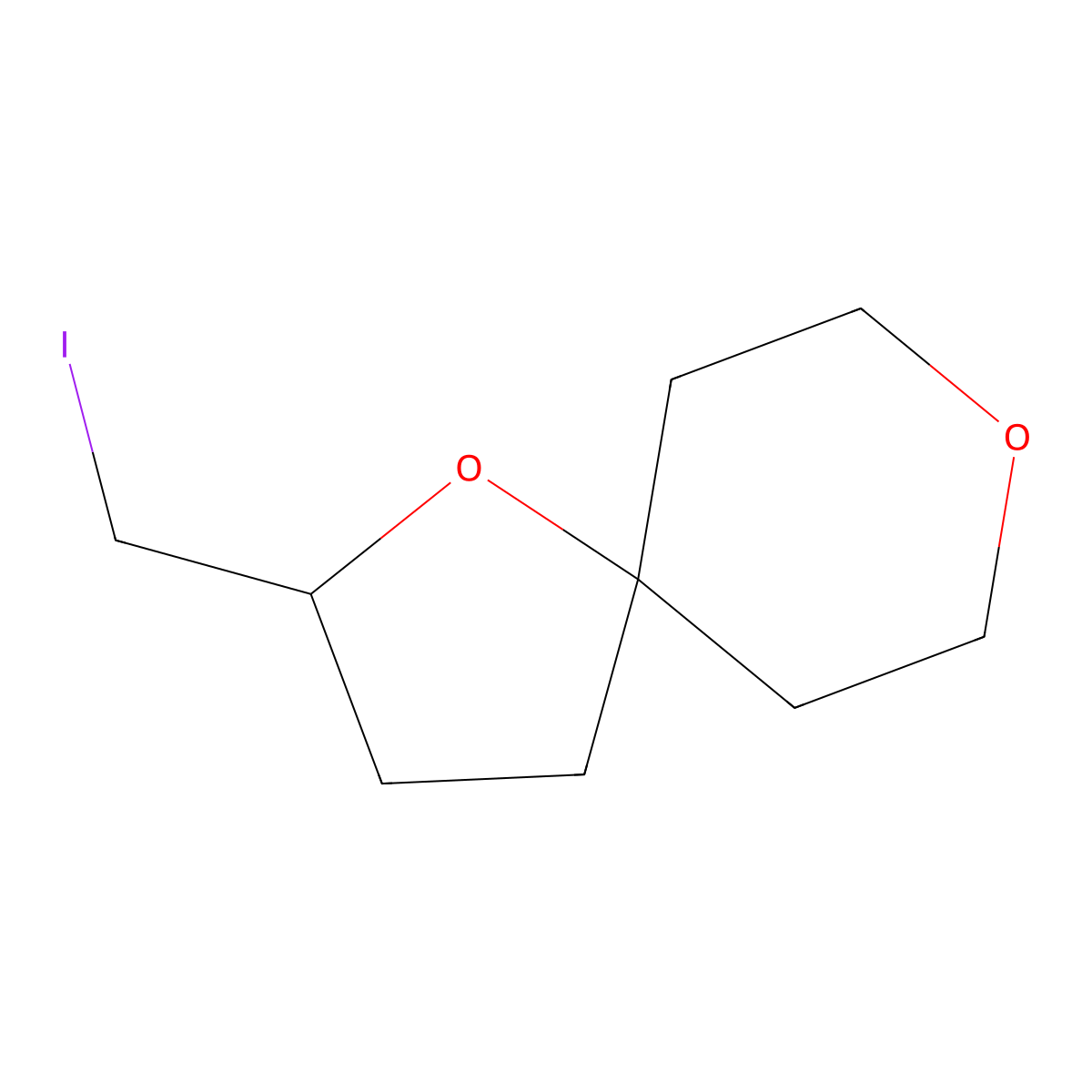 2-(Iodomethyl)-1,8-dioxaspiro[4.5]decane molecular structure, CAS 1878292-67-1