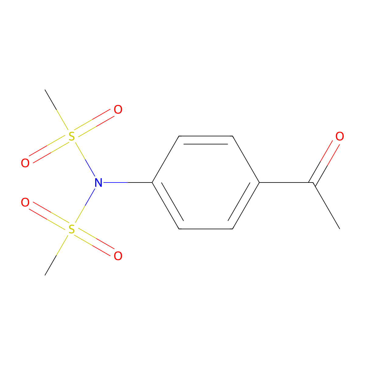 N-(4-Acetylphenyl)-N-(methylsulfonyl)methanesulfonamide molecular structure, CAS 187831-02-3