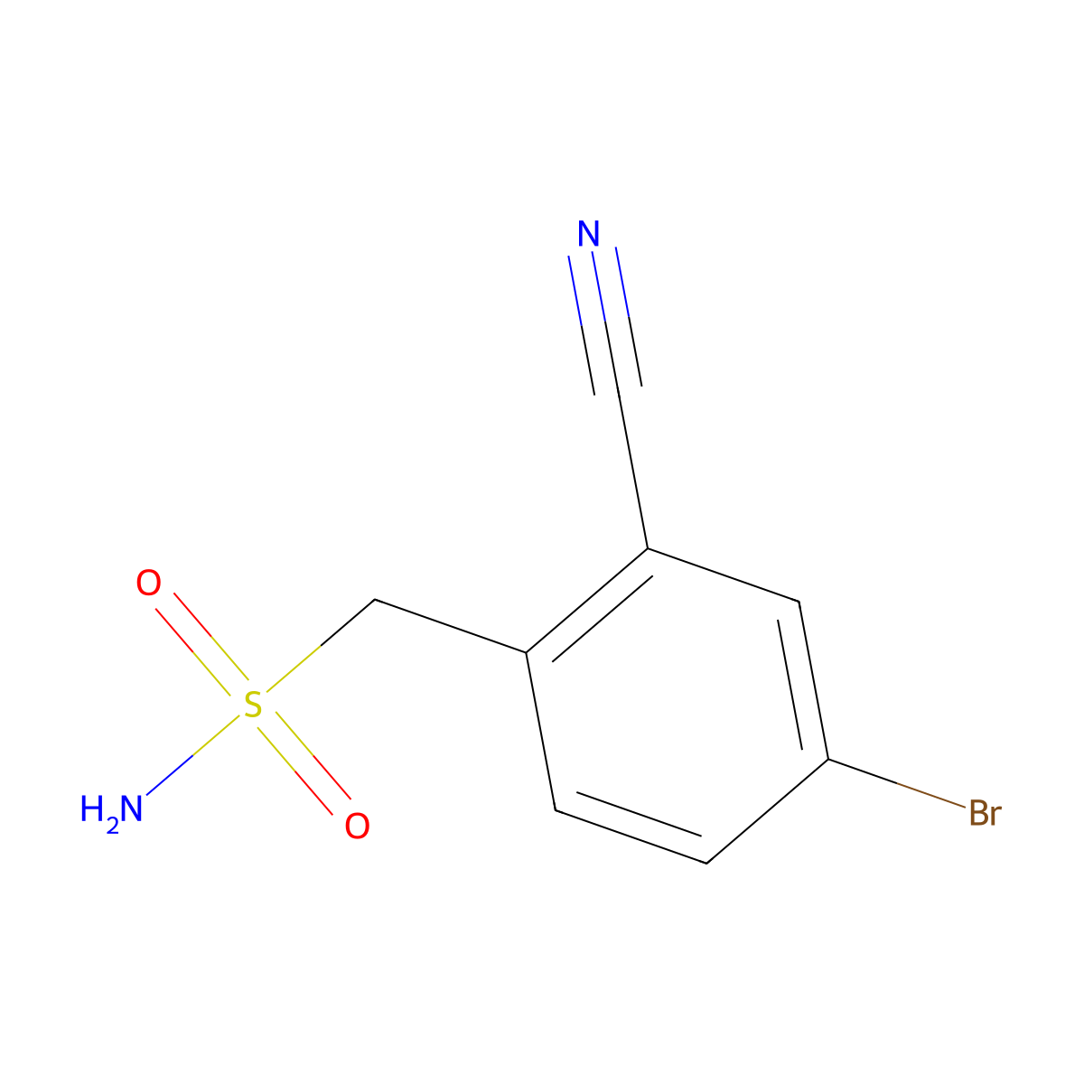 (4-Bromo-2-cyanophenyl)methanesulfonamide molecular structure, CAS 1878327-03-7