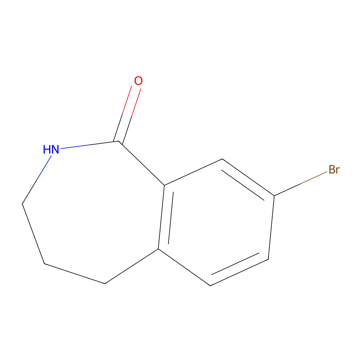 8-bromo-2,3,4,5-tetrahydro-1H-2-benzazepin-1-one molecular structure, CAS 187833-72-3
