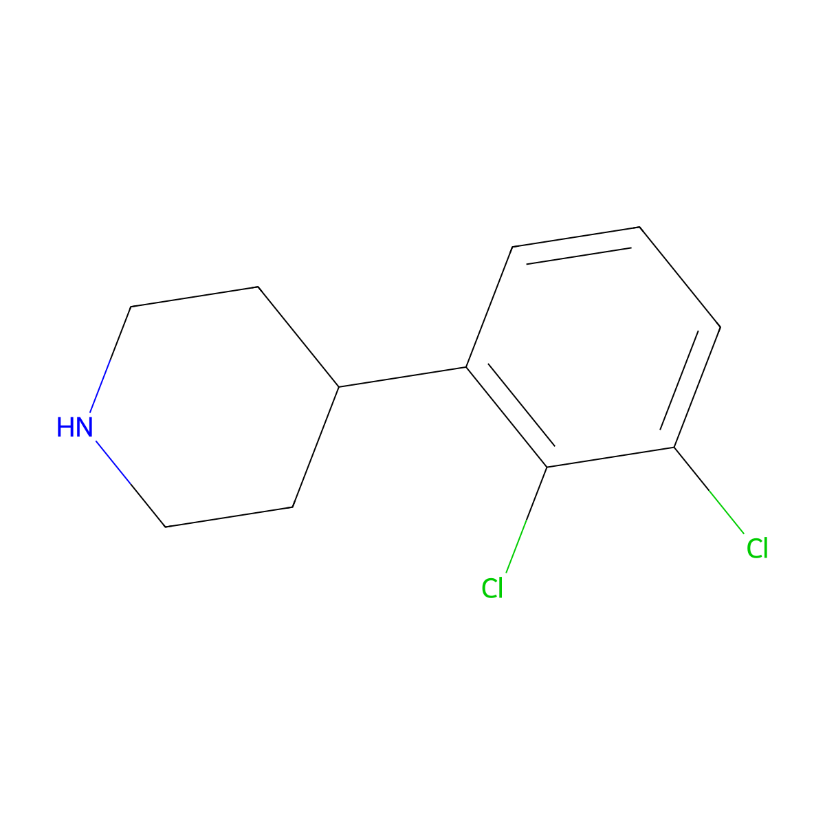 4-(2,3-Dichlorophenyl)piperidine molecular structure, CAS 187835-01-4