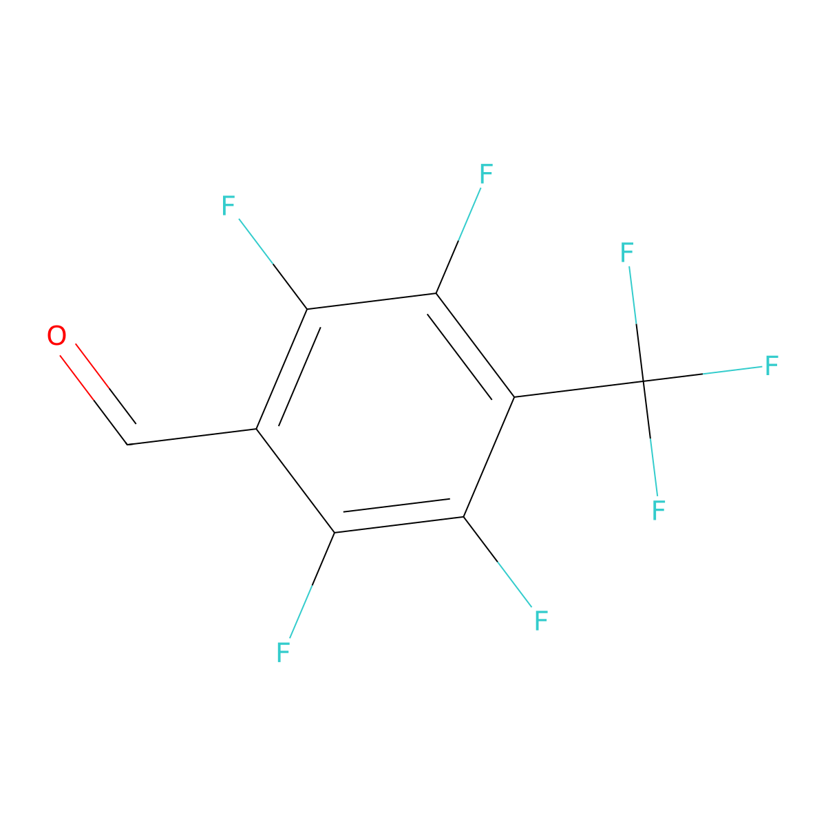 2,3,5,6-Tetrafluoro-4-(trifluoromethyl)benzaldehyde molecular structure, CAS 187835-67-2