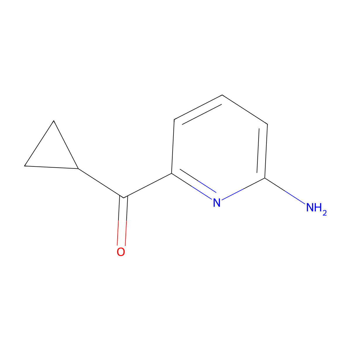 6-Cyclopropanecarbonylpyridin-2-amine molecular structure, CAS 1878352-89-6