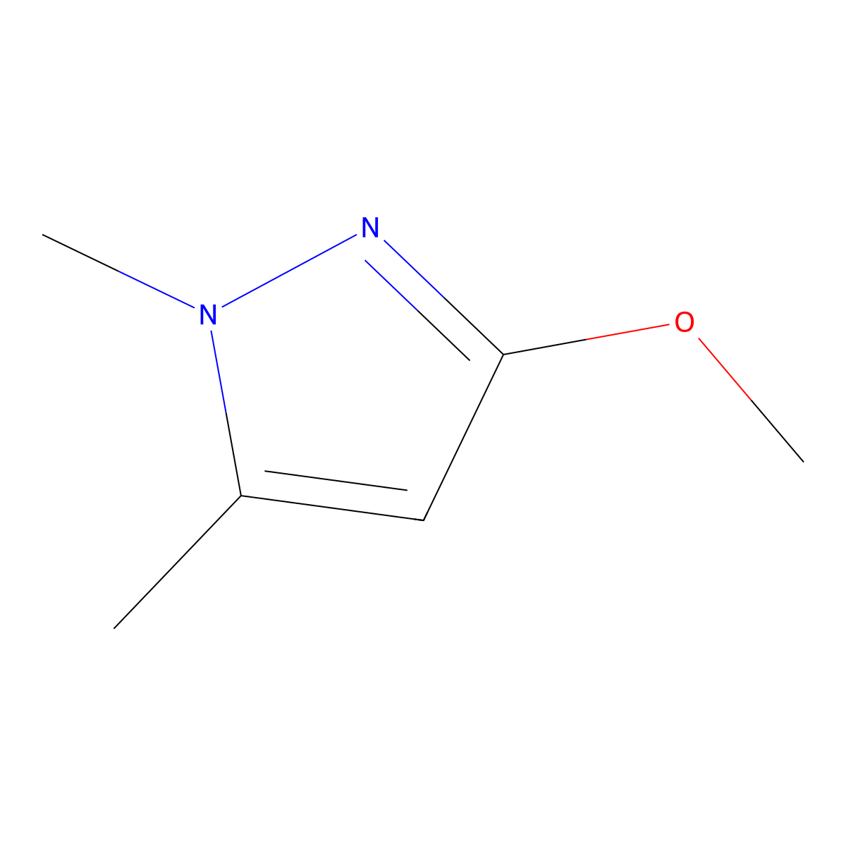 3-Methoxy-1,5-dimethyl-1H-pyrazole molecular structure, CAS 187838-61-5