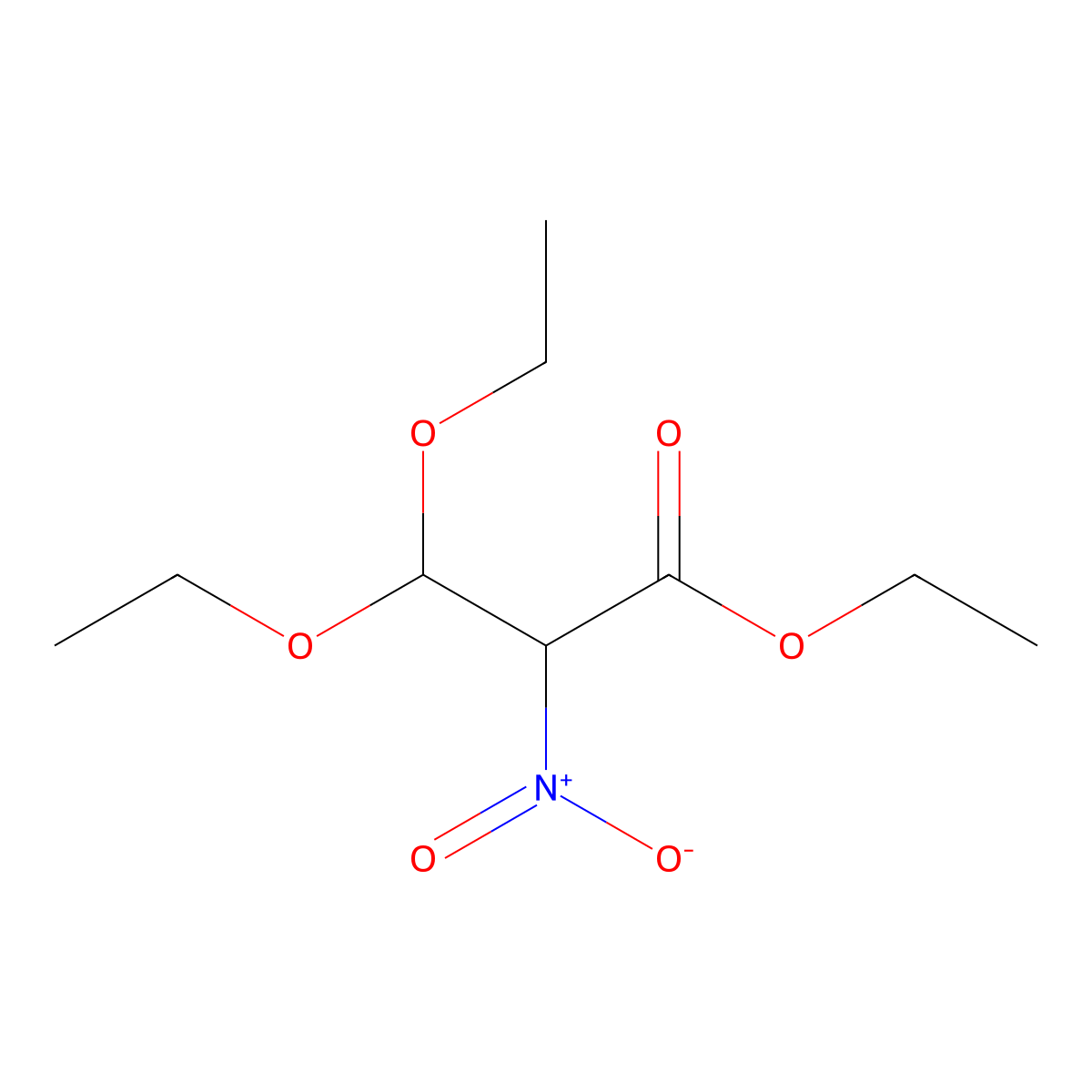 Ethyl 3,3-diethoxy-2-nitropropanoate molecular structure, CAS 187842-16-6