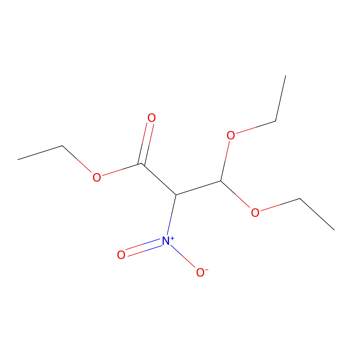 Ethyl 3,3-diethoxy-2-nitropropanoate molecular structure, CAS 187842-16-6