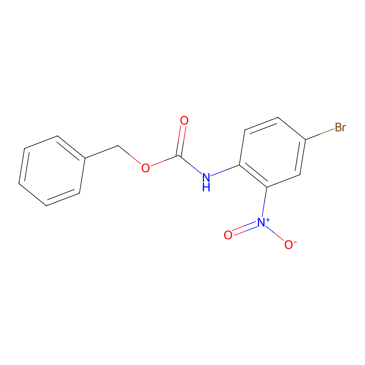 benzyl N-(4-bromo-2-nitrophenyl)carbamate molecular structure, CAS 1878430-24-0