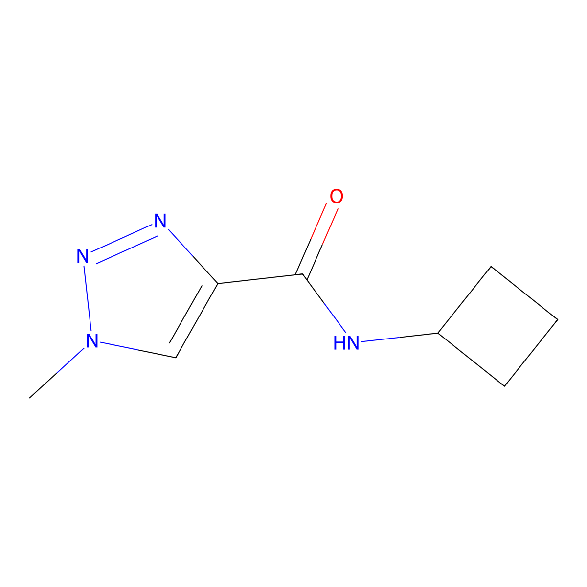 N-cyclobutyl-1-methyl-1H-1,2,3-triazole-4-carboxamide molecular structure, CAS 1878450-08-8