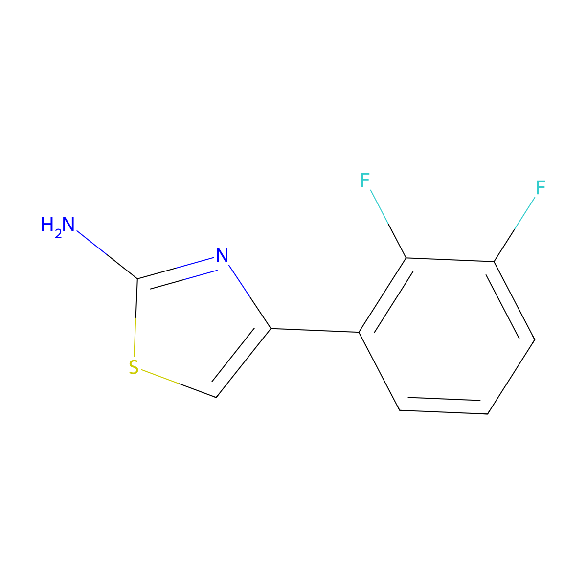 4-(2,3-Difluorophenyl)thiazol-2-amine molecular structure, CAS 187848-00-6