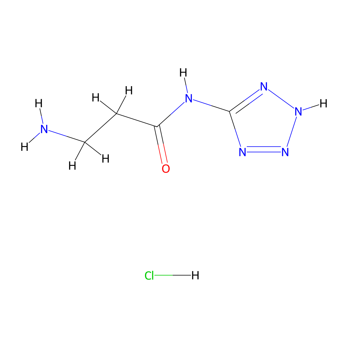 3-amino-N-(1H-1,2,3,4-tetrazol-5-yl)propanamide hydrochloride molecular structure, CAS 1878498-68-0