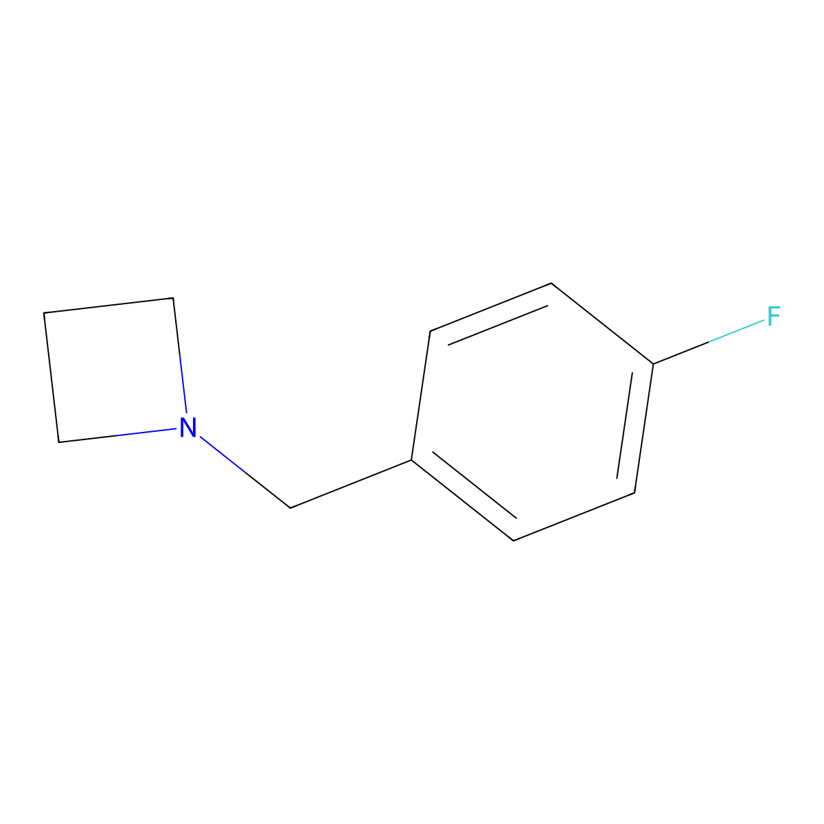 1-[(4-Fluorophenyl)methyl]azetidine molecular structure, CAS 1878526-08-9