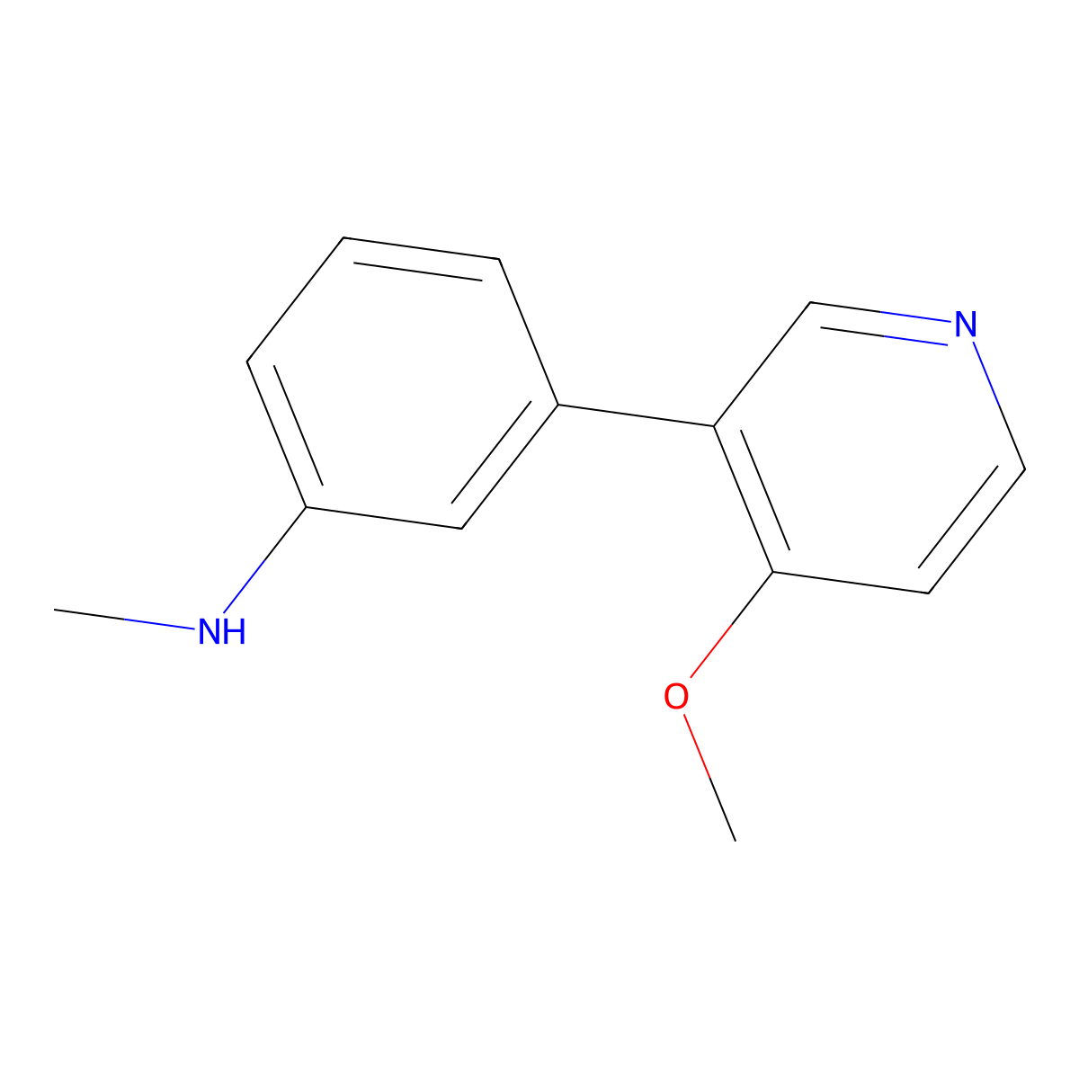 3-(4-Methoxypyridin-3-yl)-N-methylaniline molecular structure, CAS 1878565-81-1