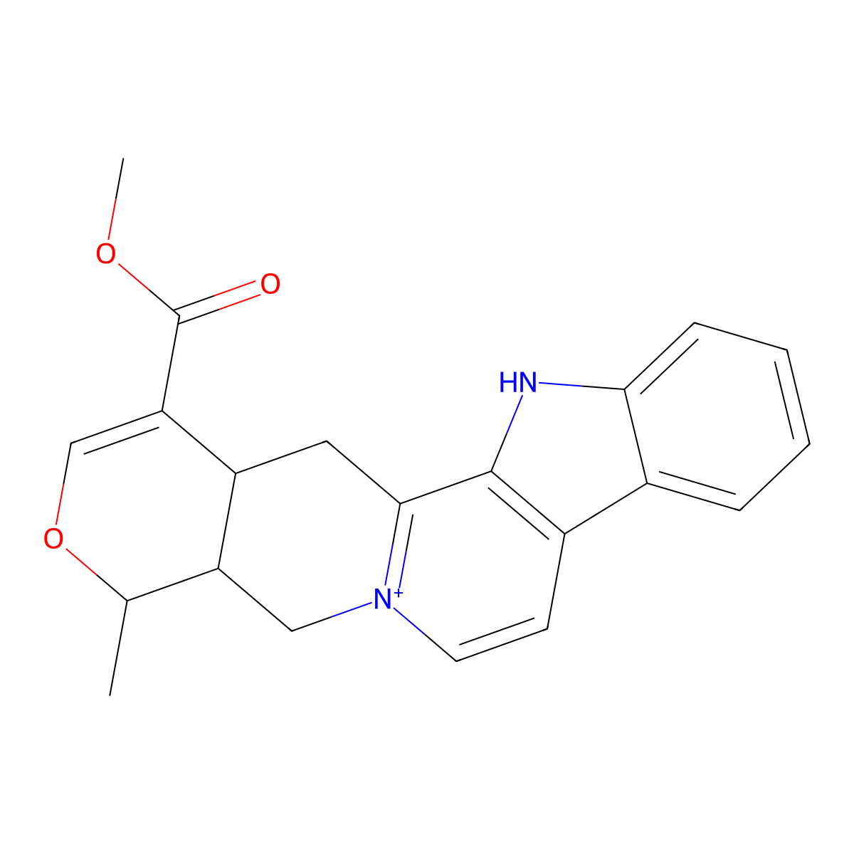 (+)-Serpentine molecular structure, CAS 18786-24-8