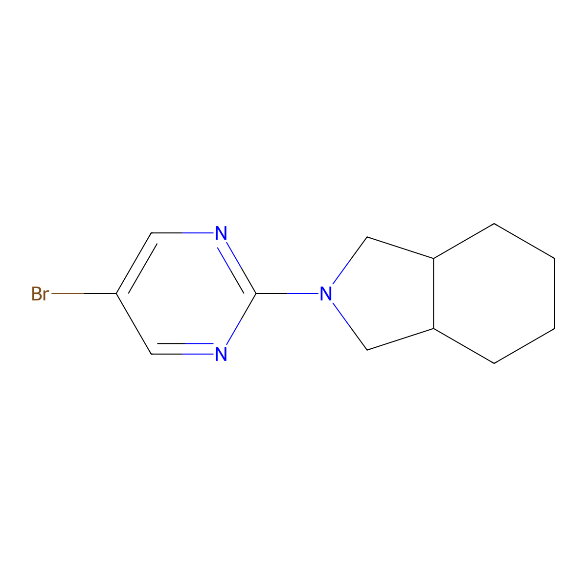 2-(5-bromopyrimidin-2-yl)-octahydro-1H-isoindole molecular structure, CAS 1878600-93-1