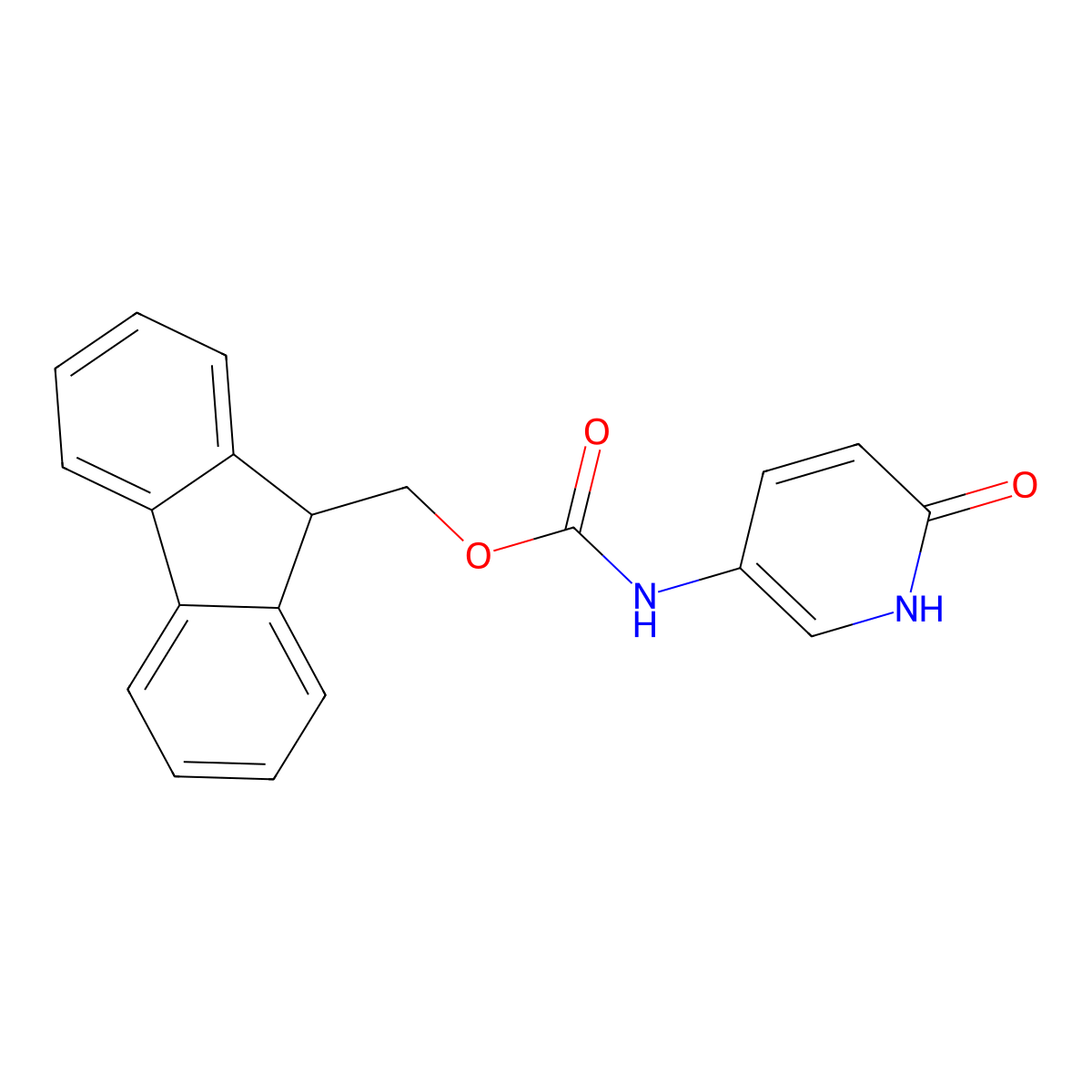 (9H-fluoren-9-yl)methyl N-(6-hydroxypyridin-3-yl)carbamate molecular structure, CAS 1878601-53-6