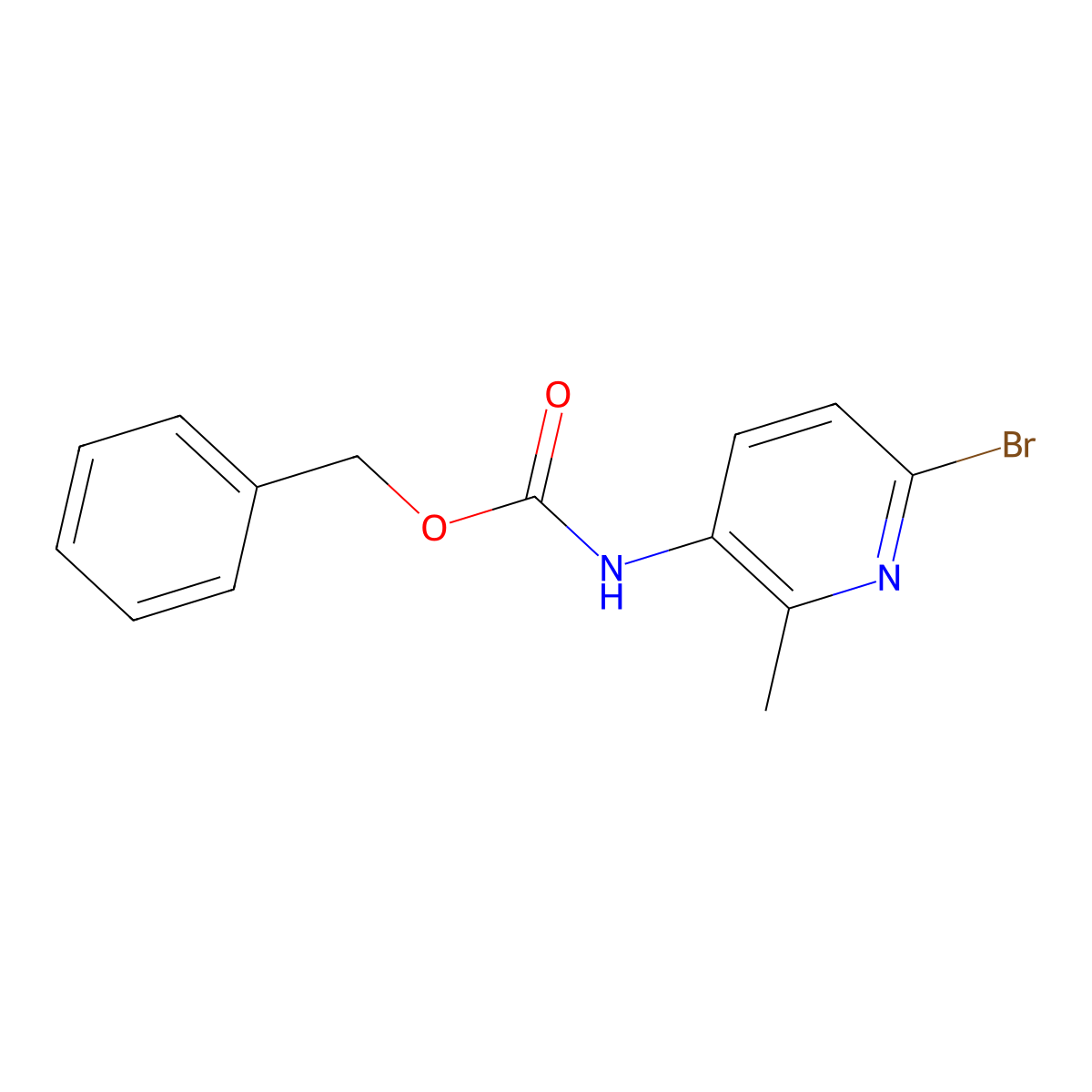 benzyl N-(6-bromo-2-methylpyridin-3-yl)carbamate molecular structure, CAS 1878638-73-3