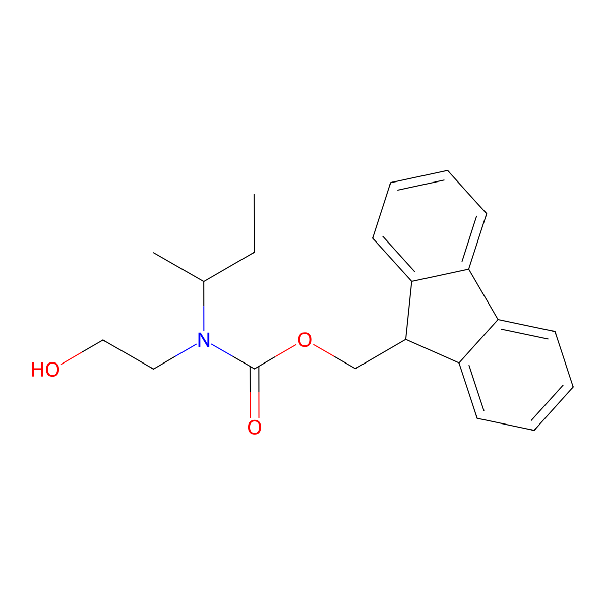 (9H-fluoren-9-yl)methyl N-(butan-2-yl)-N-(2-hydroxyethyl)carbamate molecular structure, CAS 1878665-12-3