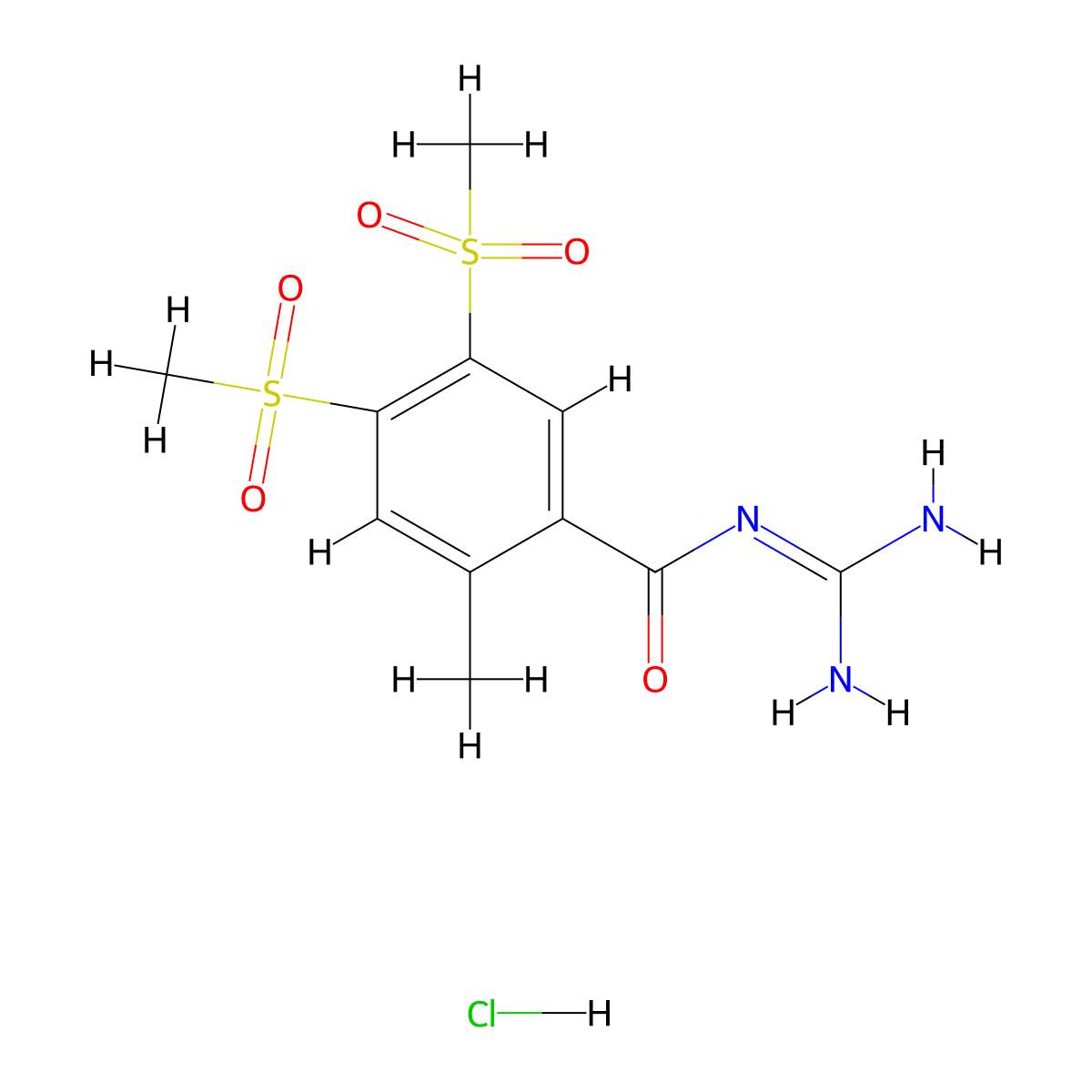 Rimeporide Hydrochloride molecular structure, CAS 187870-95-7