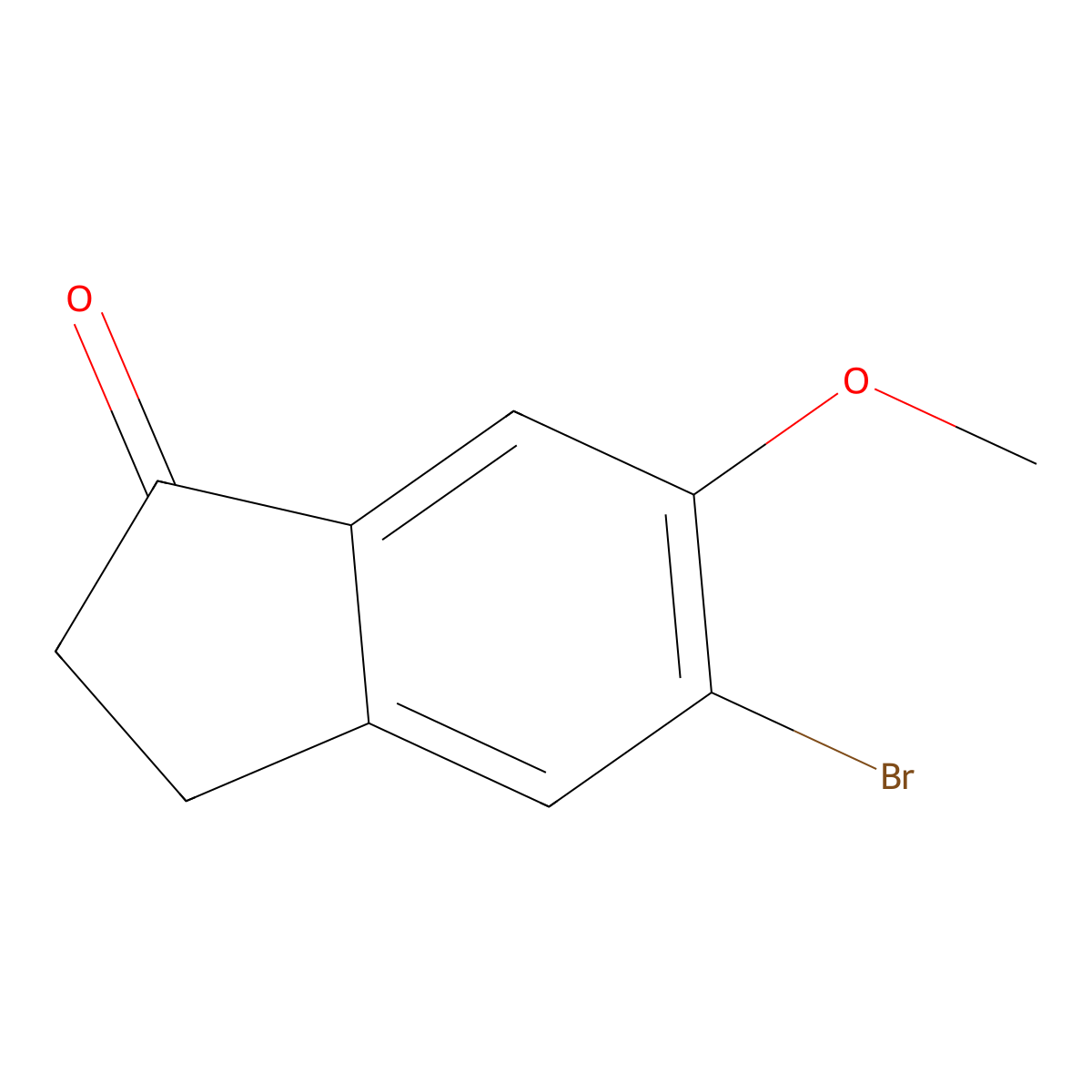 5-Bromo-6-methoxy-1-indanone molecular structure, CAS 187872-11-3
