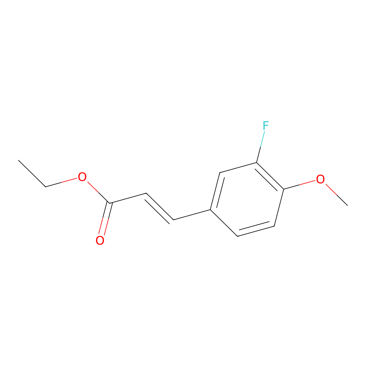 Ethyl (E)-3-(3-Fluoro-4-methoxyphenyl)acrylate molecular structure, CAS 187872-44-2
