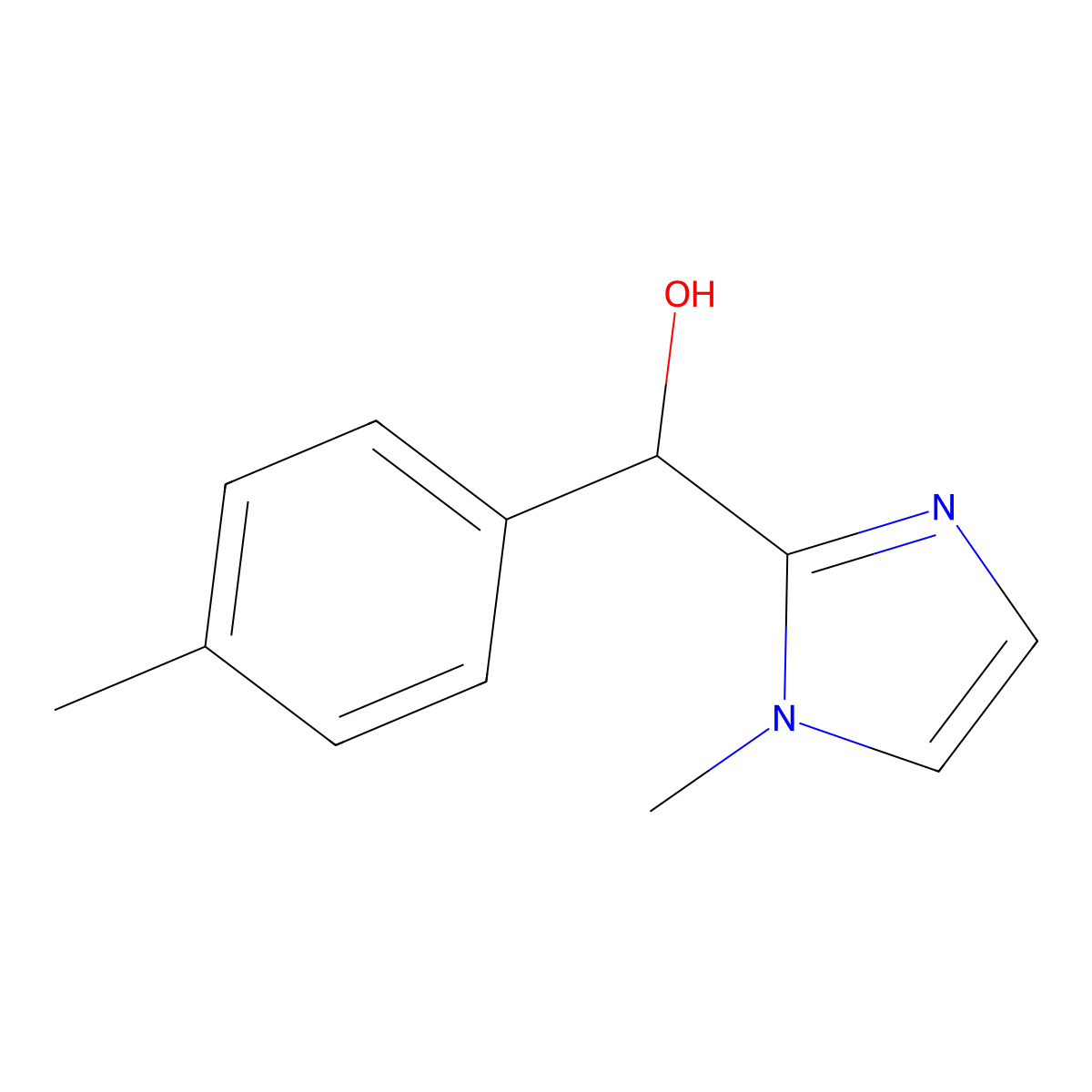 (1-Methylimidazol-2-yl)-(4-methylphenyl)methanol molecular structure, CAS 187875-68-9