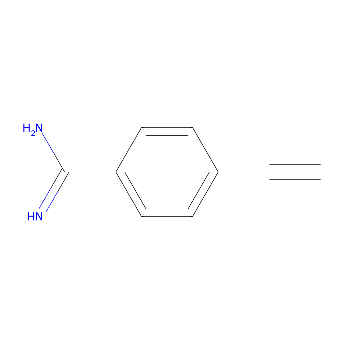4-Ethynylbenzene-1-carboximidamide molecular structure, CAS 187876-93-3