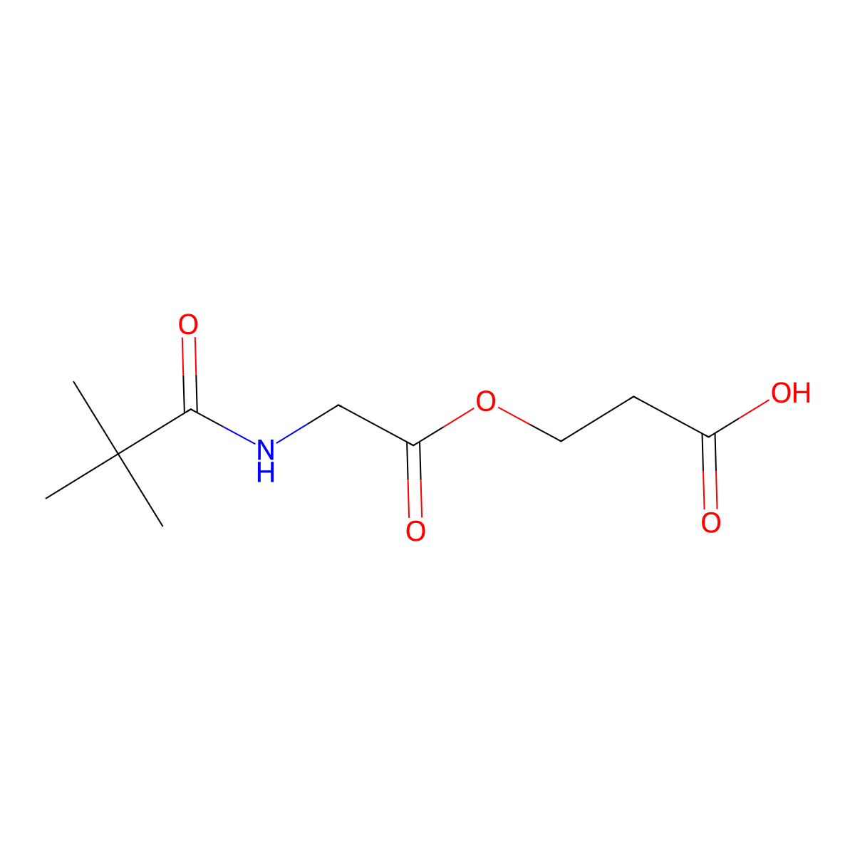 3-{[2-(2,2-Dimethylpropanamido)acetyl]oxy}propanoic acid molecular structure, CAS 1878761-62-6