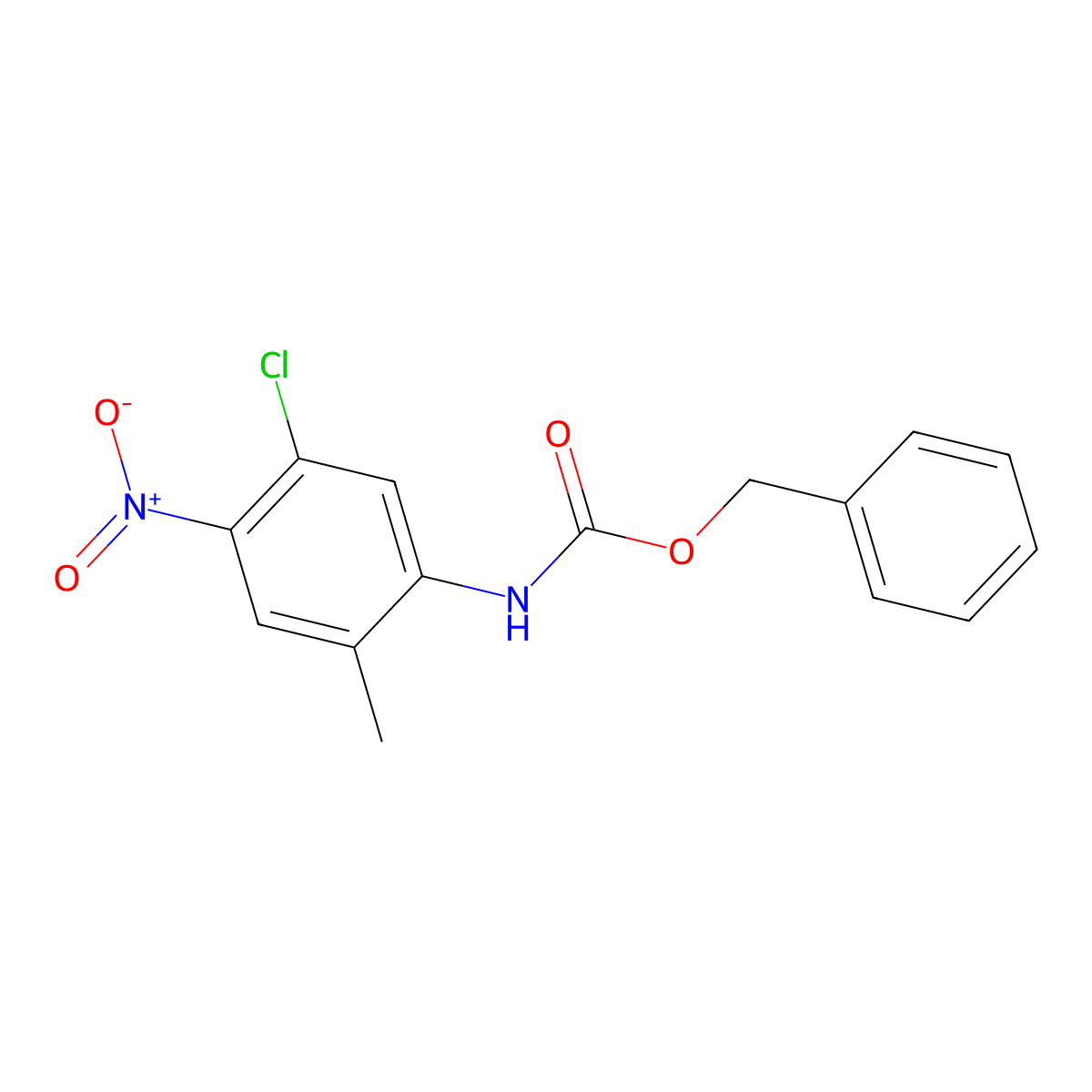 benzyl N-(5-chloro-2-methyl-4-nitrophenyl)carbamate molecular structure, CAS 1878827-54-3