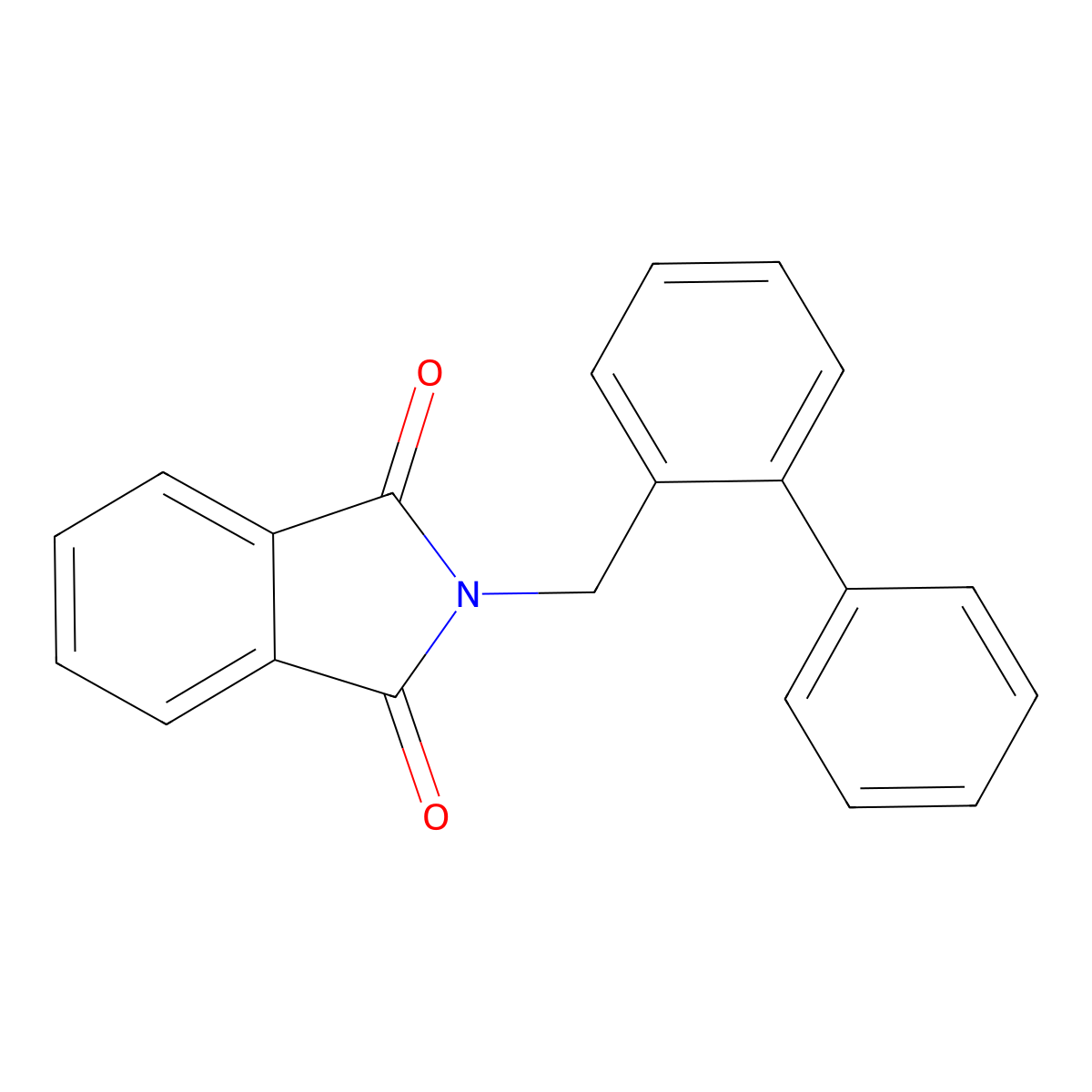 N-(2-phenyl-phenylmethyl)-phthalimide molecular structure, CAS 187884-94-2