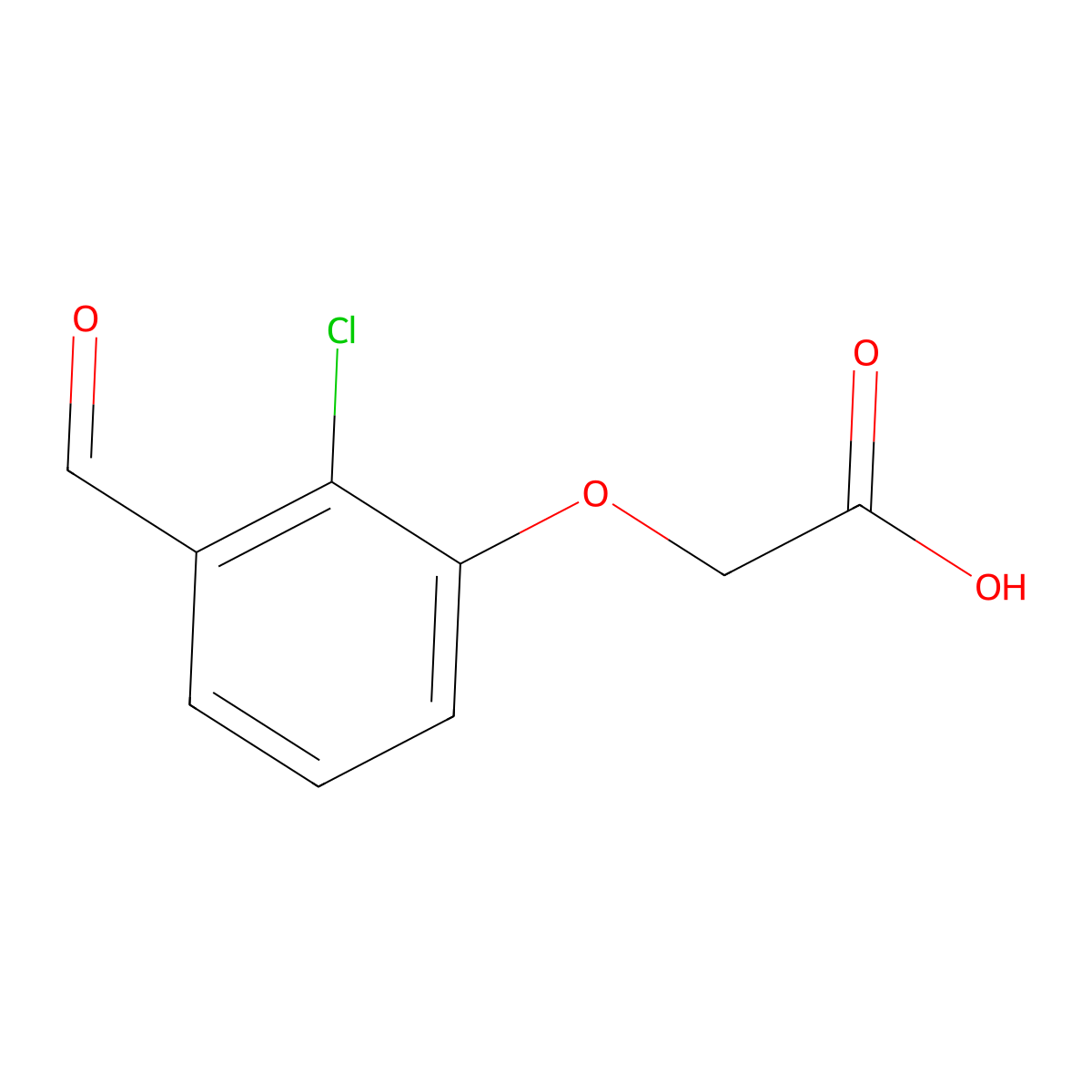 2-(2-Chloro-3-formylphenoxy)acetic acid molecular structure, CAS 1878840-47-1