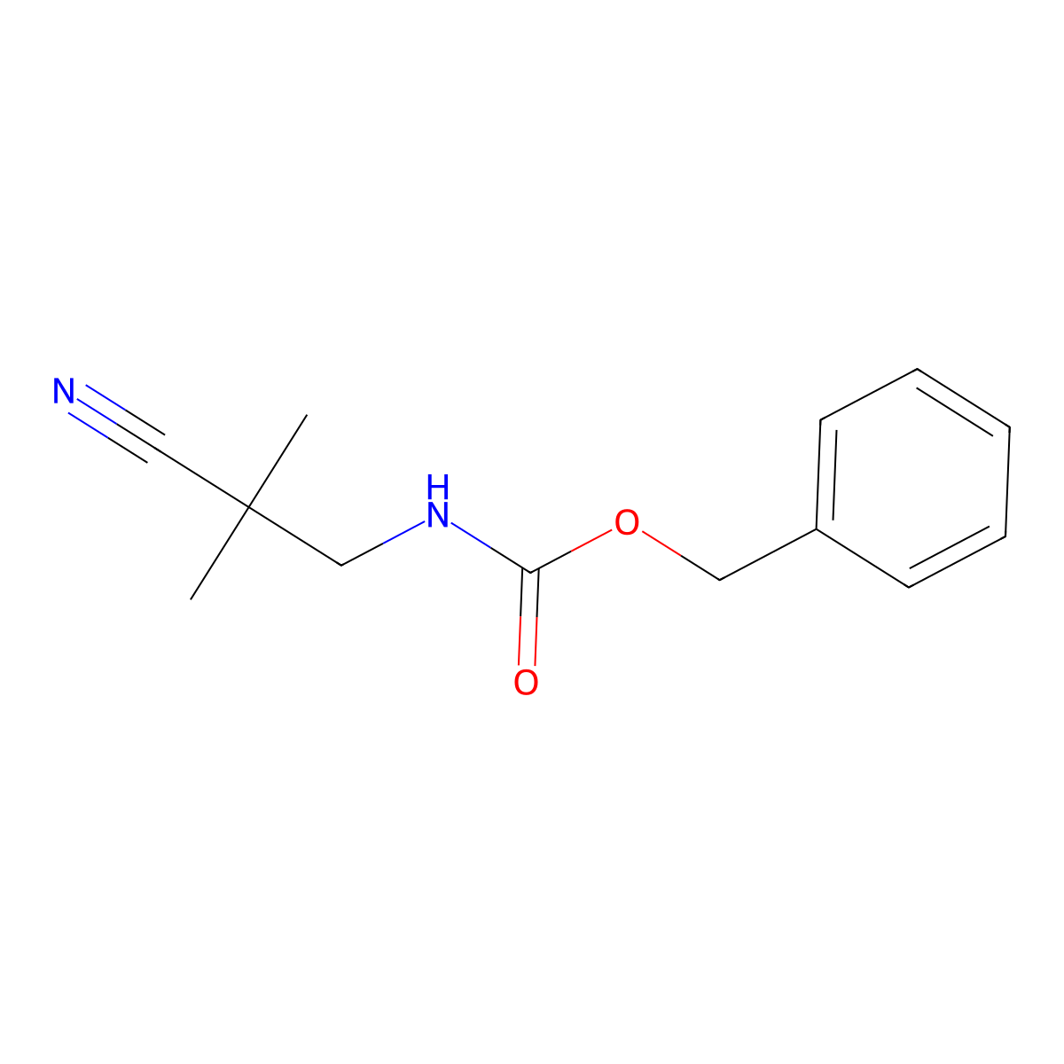 benzyl N-(2-cyano-2,2-dimethylethyl)carbamate molecular structure, CAS 1878855-24-3