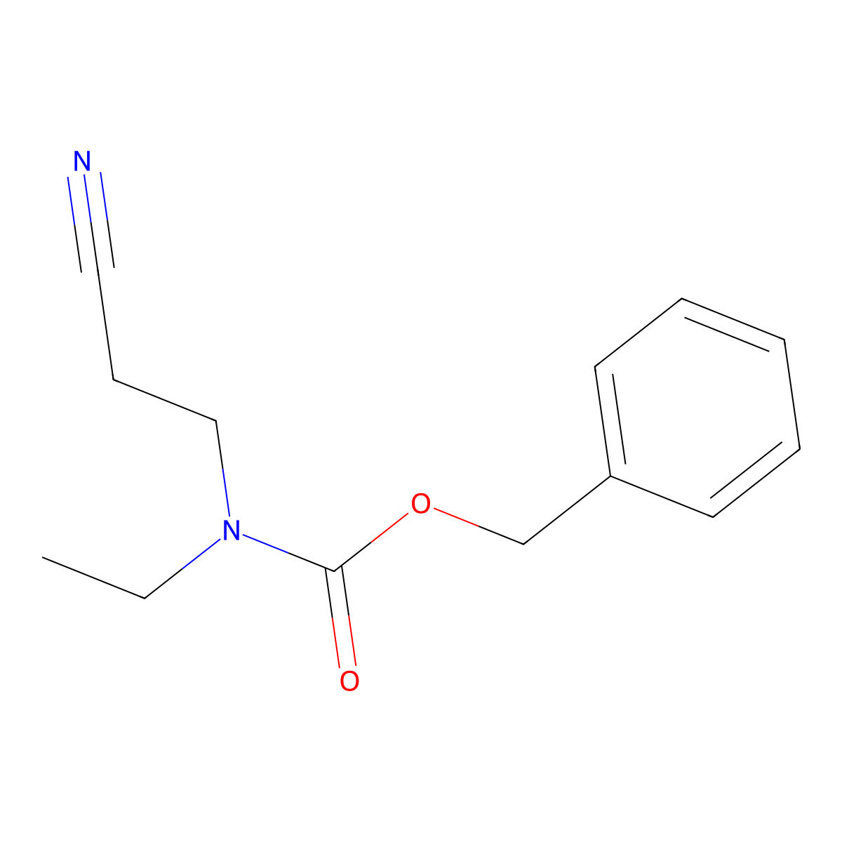 benzyl N-(2-cyanoethyl)-N-ethylcarbamate molecular structure, CAS 1878861-12-1