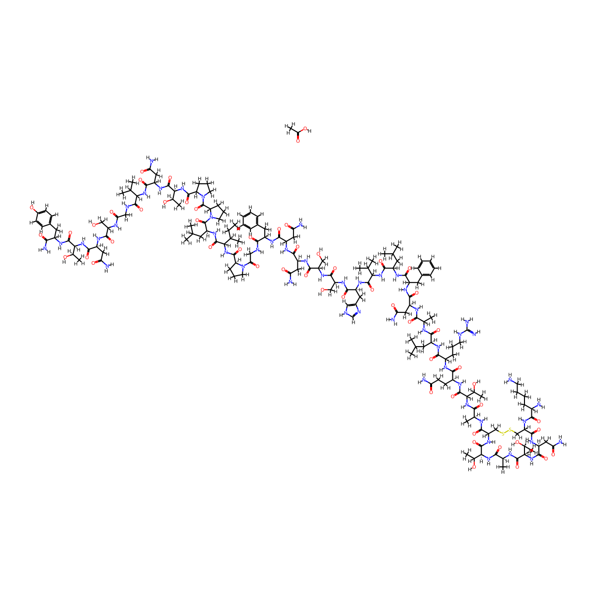Pramlintide Acetate molecular structure, CAS 187887-46-3