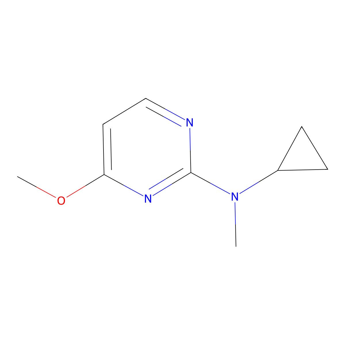 N-cyclopropyl-4-methoxy-N-methylpyrimidin-2-amine molecular structure, CAS 1878917-68-0