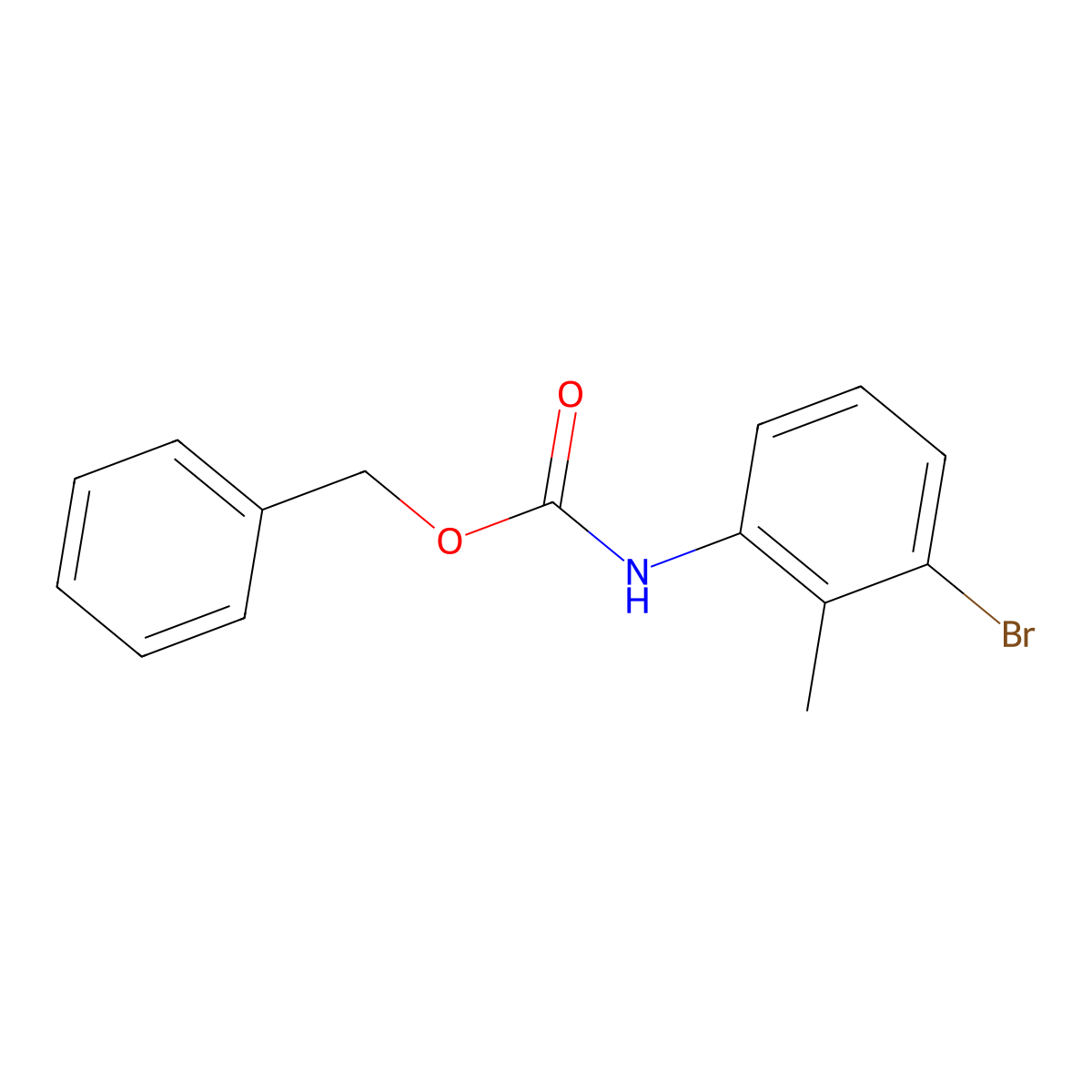benzyl N-(3-bromo-2-methylphenyl)carbamate molecular structure, CAS 1878938-17-0