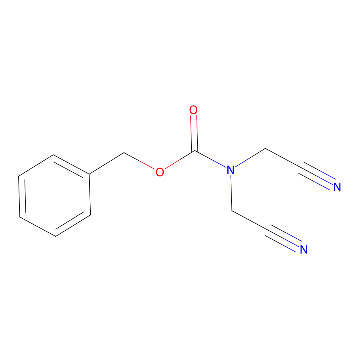 benzyl N,N-bis(cyanomethyl)carbamate molecular structure, CAS 1878940-99-8