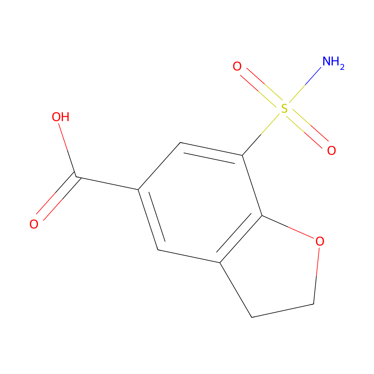 7-Sulfamoyl-2,3-dihydro-1-benzofuran-5-carboxylic acid molecular structure, CAS 1878950-86-7