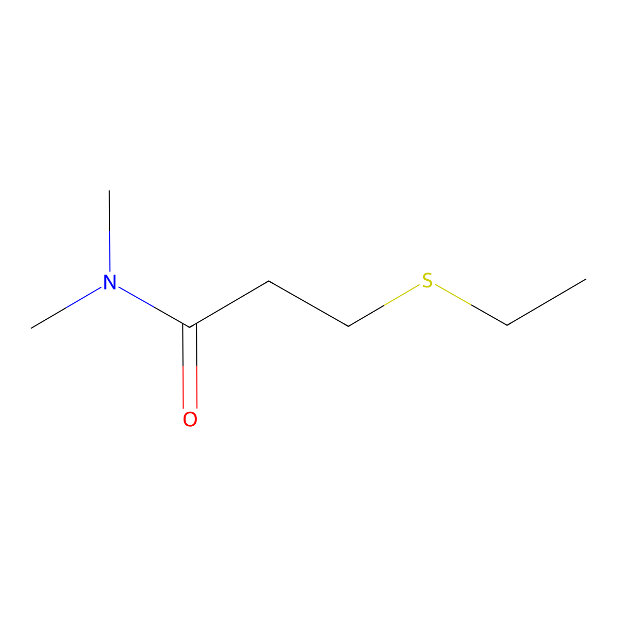 3-(ethylsulfanyl)-N,N-dimethylpropanamide molecular structure, CAS 1878952-92-1
