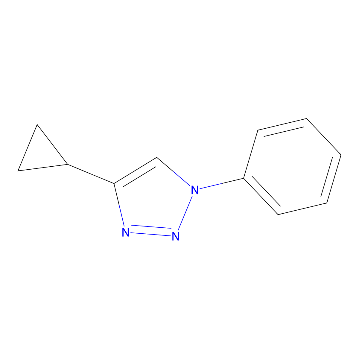 4-Cyclopropyl-1-phenyl-1H-1,2,3-triazole molecular structure, CAS 1878984-83-8